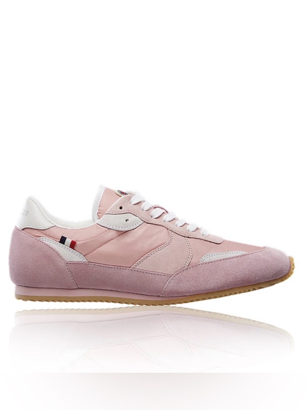 Moncler Authentic Pink Suede & Nylon low-top Retro Sneakers Size 8 (EU 38)